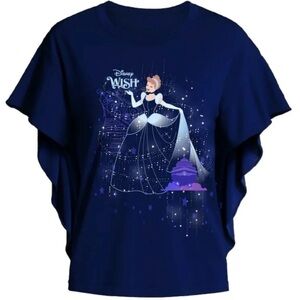DISNEY Cruise Line Inaugural Disney Wish Ruffle T Shirt
